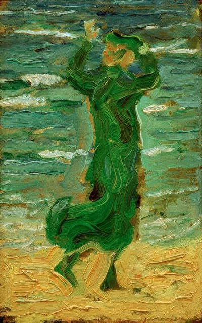 Woman in the Wind by the Sea by Franz Marc